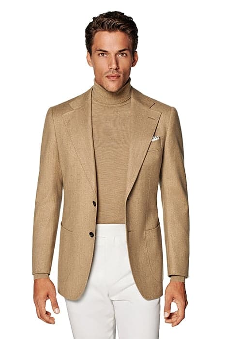 LIGHT BROWN TAILORED FIT HAVANA BLAZER by Suitsupply