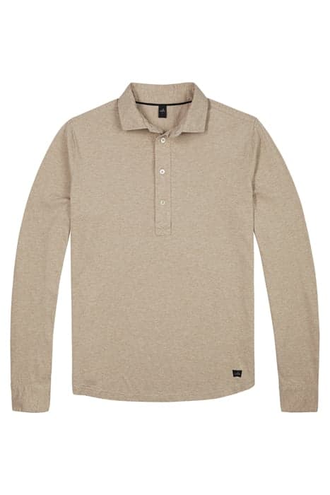 NORTON | TAILORED JERSEY POLOSHIRT SAND MELANGE by WAHTS