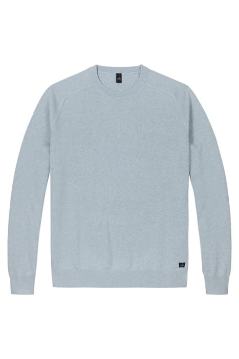 MADDEN | COTTON CASHMERE PULLOVER CHALK BLUE MELANGE by WAHTS