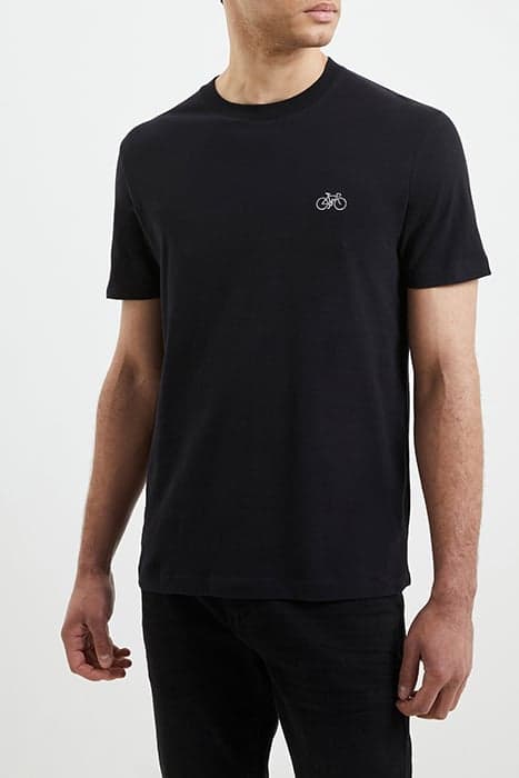 EMBROIDERED BIKE TSHIRT BLACK by French Connection