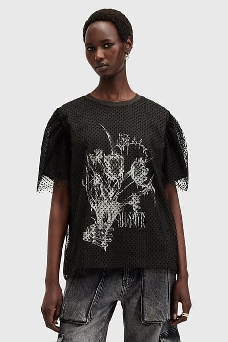 TOMMI FONDRE TEE WASHED BLACK/BLACK by AllSaints