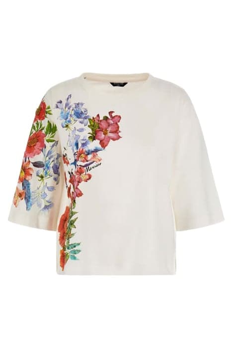 FLOWER EMBROIDERY T- TRUE WHITE A000 by Marciano by Guess