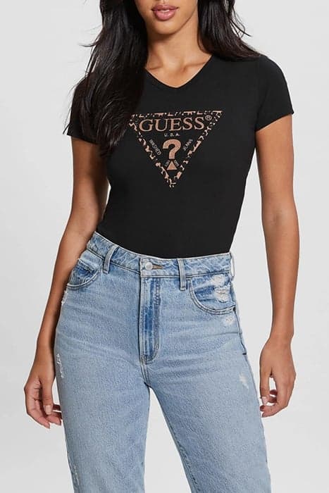 SS VN LEO TRIANGLE TEE JET BLACK A996 by GUESS ECO