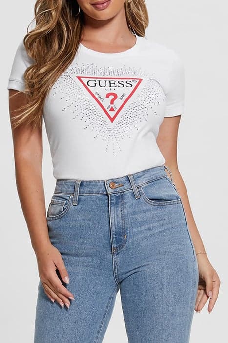 SS CN STAR TRIANGLE TEE PURE WHITE by GUESS ECO