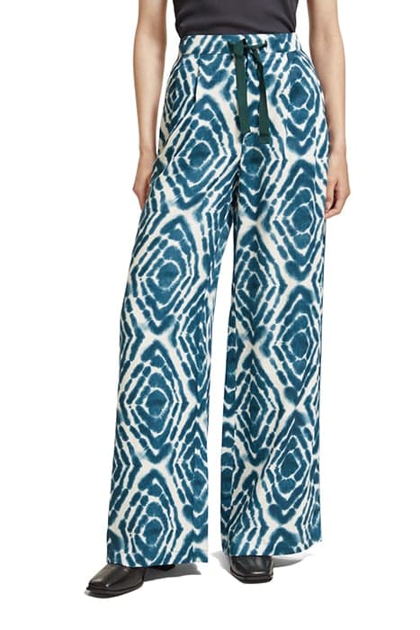 ELENI - HIGH RISE WIDE LEG PYJAMA PANTS DISCO TIE DYE BOTTLE by Scotch & Soda