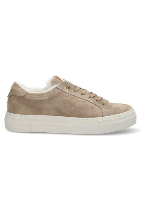 FRS0874 SNEAKER SUEDE WITH FUR BEIGE by Fred de la Bretoniere