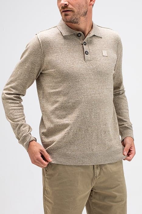 LT CLIFDEN POLO L/S CASABLANCA BEIGE by Butcher of Blue