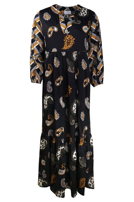 DRESS SAN RAFAEL LONG BLACK WITH PAISLEYS by Mucho Gusto