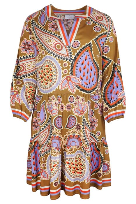 DRESS SAN RAFAEL COGNAC MET PAISLEY by Mucho Gusto