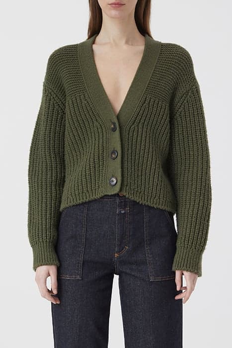 V CARDIGAN LONG SLEEVE KNITS INDUSTRIAL GREEN by Closed