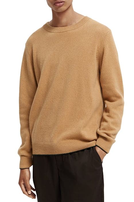 RECYCLED CASHMERE CREWNECK SAND MELANGE by Scotch & Soda