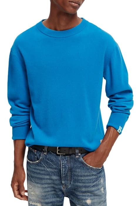 WOOL CREWNECK PULLOVER MADE WITH 30% RECYCLED CASHMERE IRIS  by Scotch & Soda