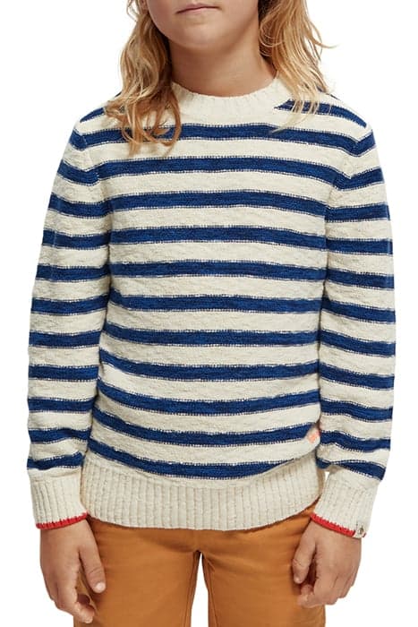 BOYS YARN-DYED STRIPE PULLOVER BLUE STRIPE by Scotch & Soda