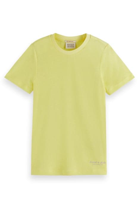 GIRLS SLIM-FIT LINEN-BLEND T-SHIRT POPCORN by Scotch & Soda