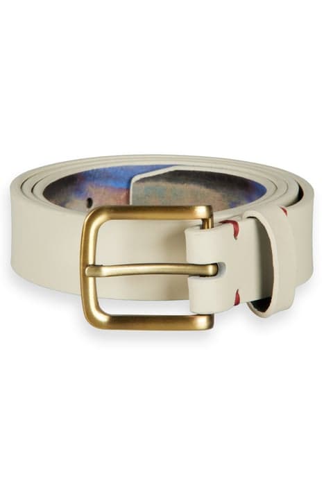 RECYCLED LEATHER BELT WITH PRINTED BACKSIDE STONE by Scotch & Soda