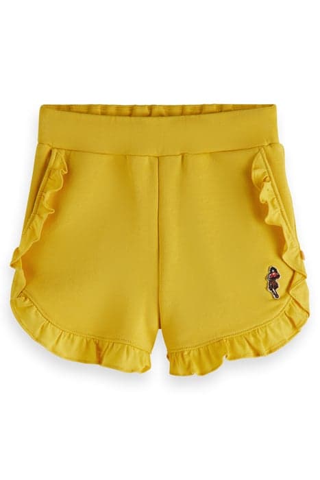 GIRLS RUFFLED SHORTS IN ORGANIC COTTON PINEAPPLE by Scotch & Soda