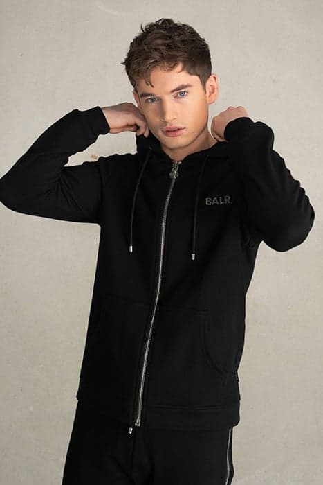 Q-SERIES STRAIGHT ZIP THRU HOODIE BLACK by BALR.