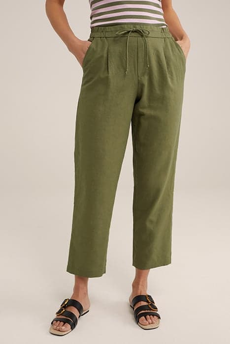 TROUSER DARK GREEN by WE Fashion