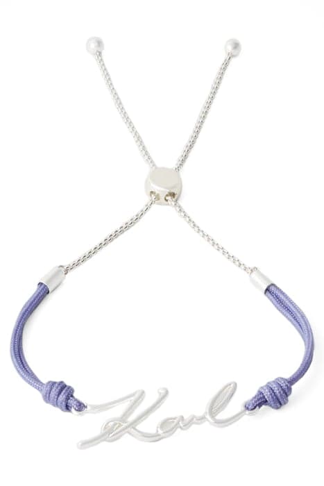 K/SIGNATURE CORD BRACELET IRIS PURPLE by KARL LAGERFELD