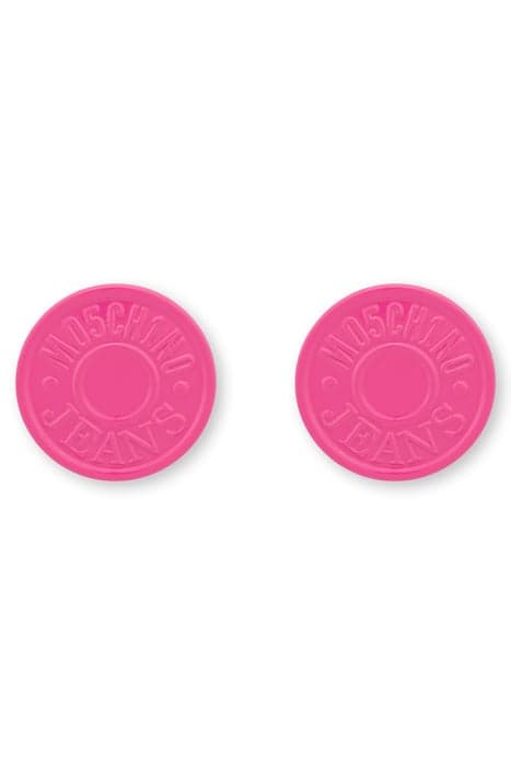 MOSCHINO JEANS BUTTON EARRINGS PINK by Moschino