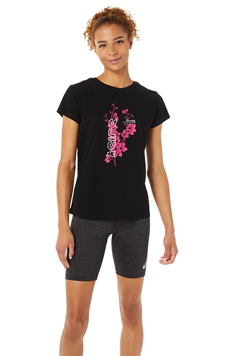SAKURA FLOWER TEE PERFORMANCE BLACK 1
