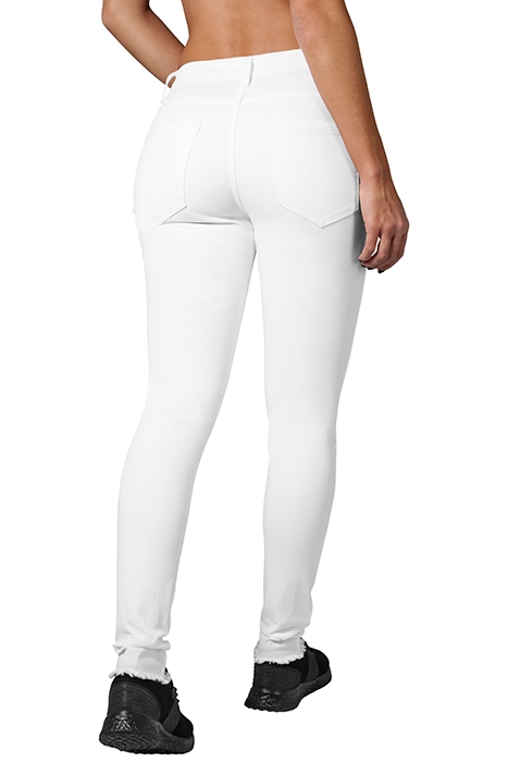 LADIES CUT KNEE PANTS WHITE 3