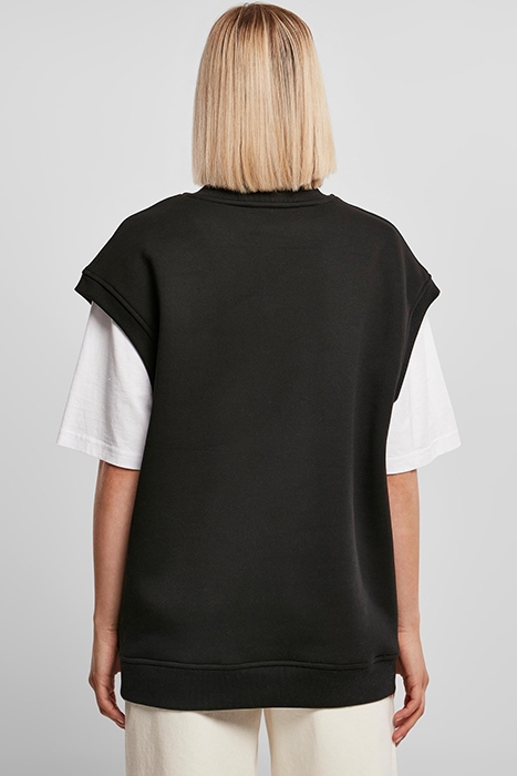 LADIES OVERSIZED SWEAT SLIPOVER BLACK 3