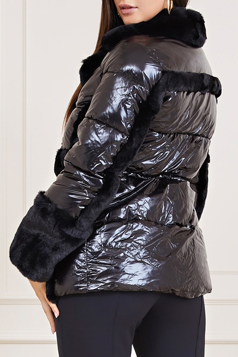 MARCIANO BY GUESS BESSIE PUFFER COAT JET BLACK WINTER JACKET 2