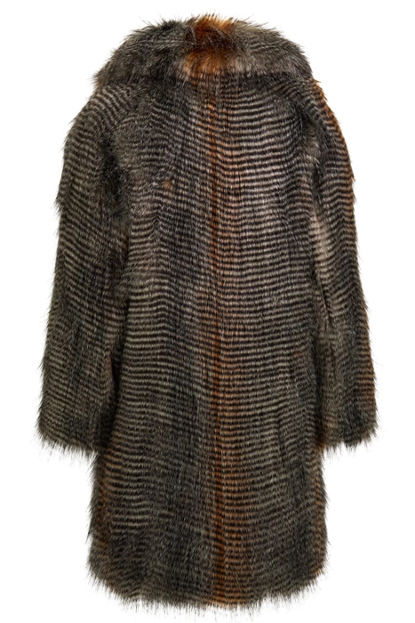 MARCIANO BY GUESS ALEXANDRA COAT MICROSTRIPED FAUX FUR 7