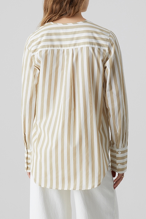 WOMEN COLLARLESS SHIRT SHIRTS & BLOUSES CEMENT 2