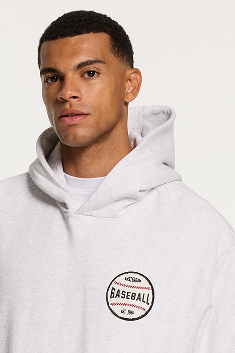 MEN BASEBALL HOODIE GREY MELANGE 6