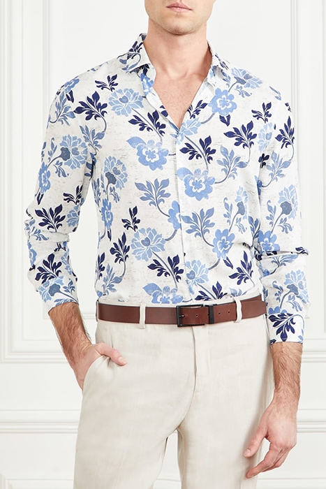 GUESS ECO BENNY NEW COLLAR PAU BLUE MACRO FLOWER PR 1