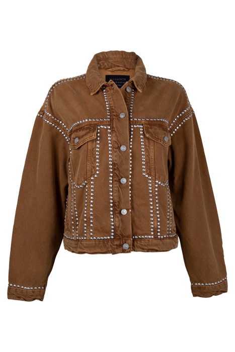 BELLA STUDDED JACKET LIGHT BROWN 1
