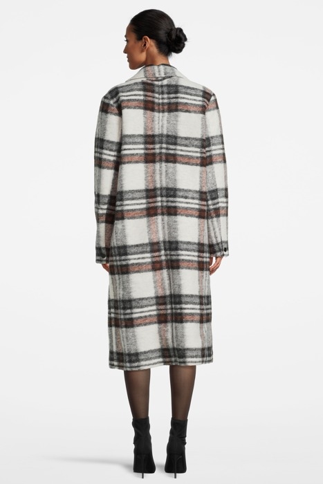 ESME CHECK COAT BLACK/WHITE/BROWN 2