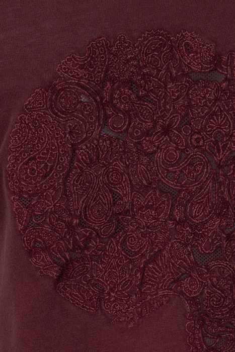 STORY FISHNET T-SHIRT COTON BORDEAUX 3