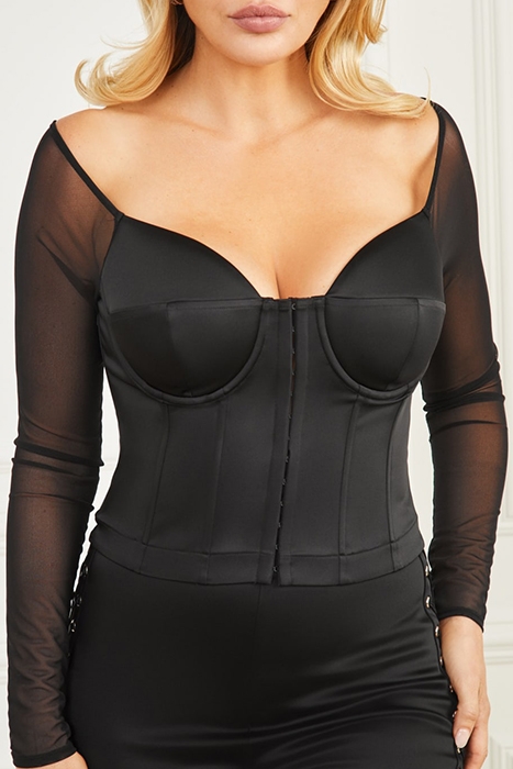 MARCIANO BY GUESS BLANCHE CORSET TOP JET BLACK A996 4