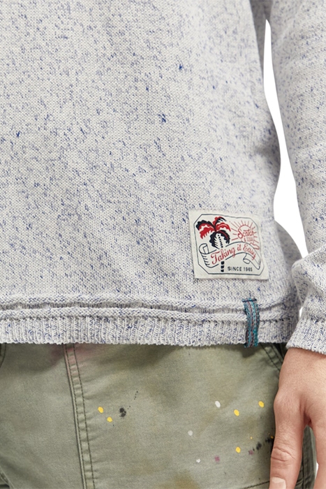 STRUCTURED MELANGE PULLOVER RIVIERA BLUE MELANGE 6