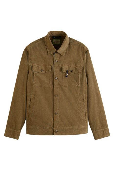 FINE CORDUROY OVERSHIRT KHAKI 1