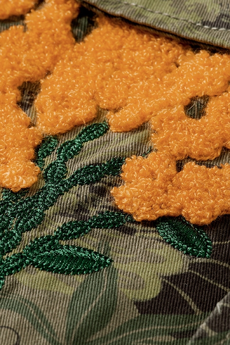 PRINTED FIELD JACKET ARMY FLOWER AOP 3