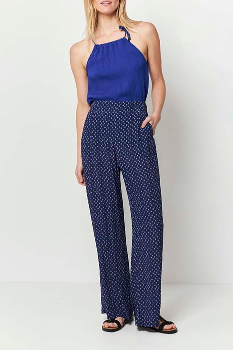 CARSON - SAPPHIRE BLUE PLEATED TOP 1