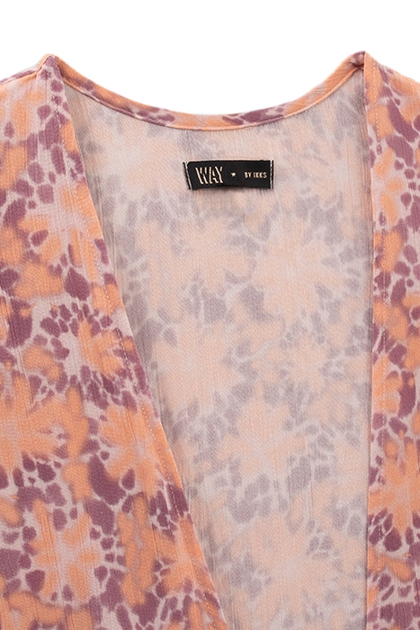 GIRLS’ VIOLET PSYCHEDELIC FLOWER PRINT KIMONO 4