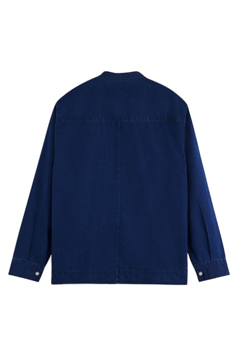 INDIGO LINEN JAPANESE INSPIRED SHIRT JACKET 2