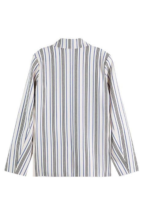 STRIPED DOUBLE BREASTED BLAZER BLUE PINK STRIPES 2