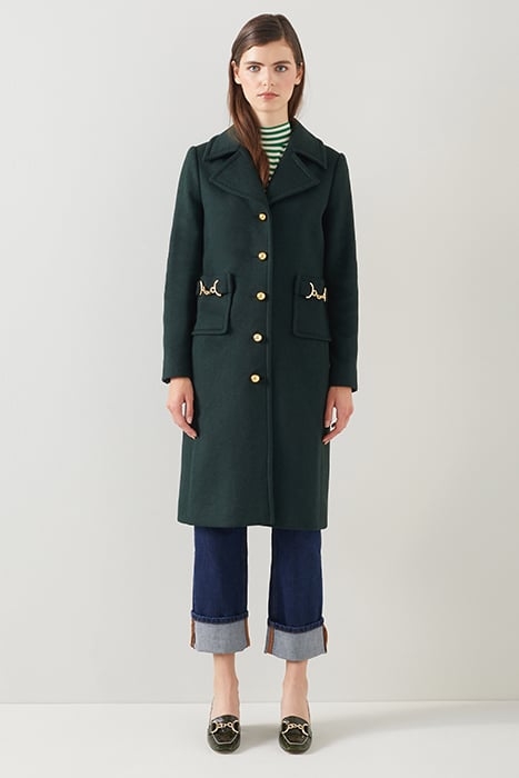 SPENCER SINGLE BREASTED COAT FOREST 1