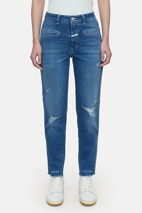 WOMEN PEDAL PUSHER JEANS MID BLUE 1