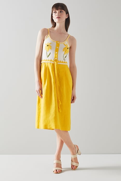 LUCIA MIDI DRESS CREAM/YELLOW 4