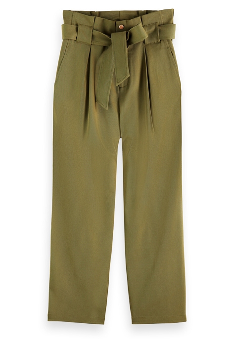 DAISY - HIGH RISE STRAIGHT LEG PAPERBAG TROUSERS ARMY 1