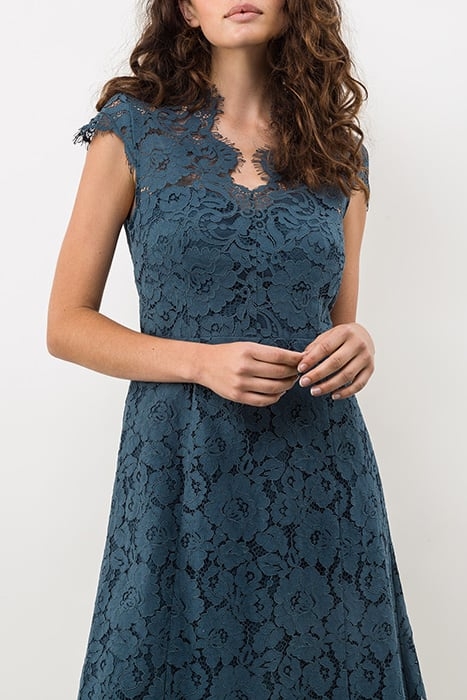 LACE DRESS MIDI STORM BLUE 5