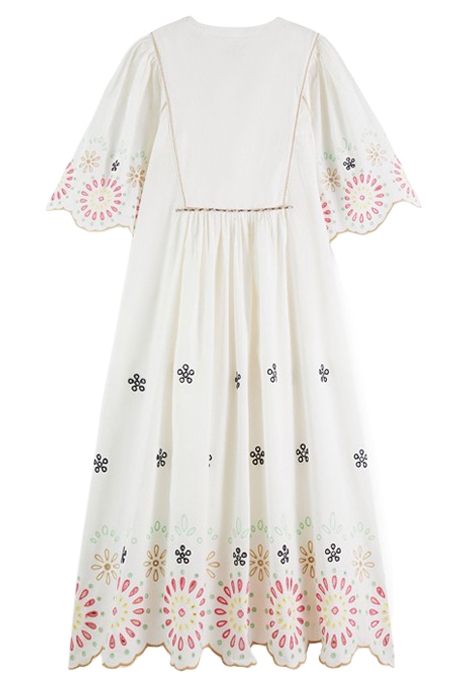 BRODERIE MAXI DRESS VANILLA WHITE 2