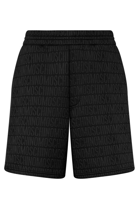 BERMUDA SHORTS IN ALLOVER LOGO JACQUARD FLEECE BLACK 3